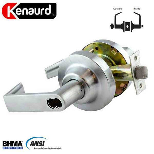 Commercial Lever Handle - SFIC IC Core - 2-3/4” Standard Backset  - Satin Chrome - Entrance - Grade 1 - UHS Hardware