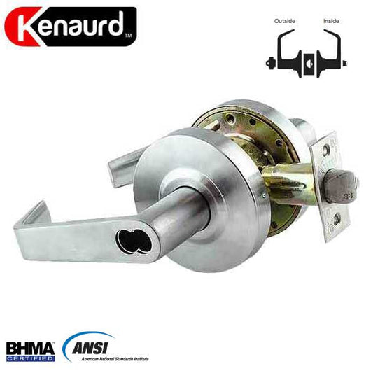 Commercial Lever Handle - SFIC IC Core - 2-3/4” Standard Backset - Satin Chrome - Entrance - Grade 2 - UHS Hardware