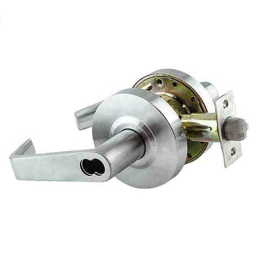 Commercial Lever Handle - SFIC IC Core - 2-3/4” Standard Backset - Satin Chrome - Entrance - Grade 2 - UHS Hardware