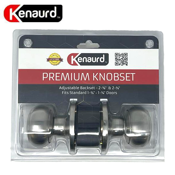 Premium Knob Set Lock - Passage - SS - Satin Silver - Retail Packaging - Grade 3 - UHS Hardware