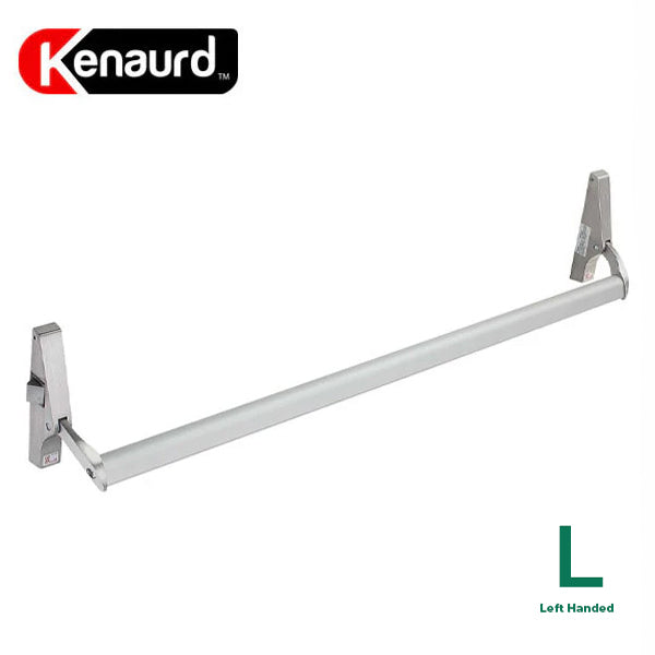 Commercial Grade 1 - Cross Bar Panic Exit Device For Glass Doors - Aluminium 36" - LHR