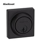 Kwikset - 816 - Key Control Contemporary Deadbolt - Single Cylinder - Square Rose - 514 - Matte Black - SmartKey Technology - Grade 2