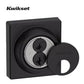 Kwikset - 816 - Key Control Contemporary Deadbolt - Single Cylinder - Square Rose - 514 - Matte Black - SmartKey Technology - Grade 2