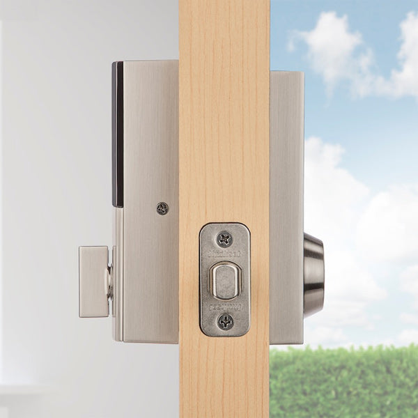 Kwikset - SmartCode 916CNT -  Contemporary Electronic Deadbolt - 15 - Satin Nickel - Touchscreen - Z Wave - SmartKey Technology