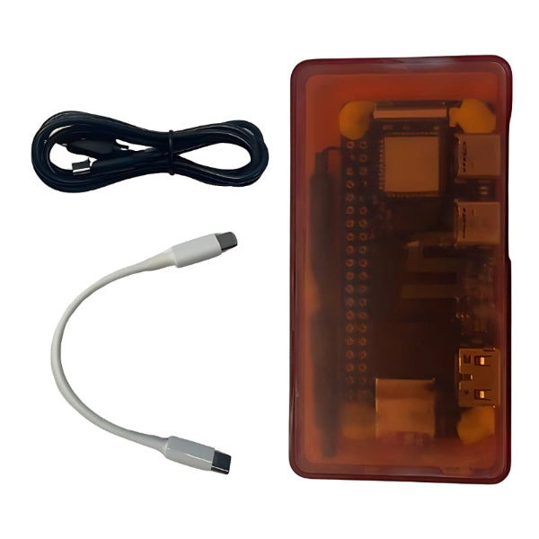 Full KYD-Z51 wireless bridge kit with orange-cased device, black charging cable, and white adapter cable under KYDZ branding