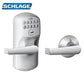 Schlage - FE575 - Keypad Entry with Auto Lock - Plymouth Trim and Elan Lever - Satin chrome  - Grade 2 - UHS Hardware