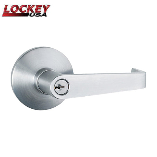 Lockey - PB-LHSR - Lever Handle Keyed Panic Trim - Storeroom - Keyed Different - Satin Chrome