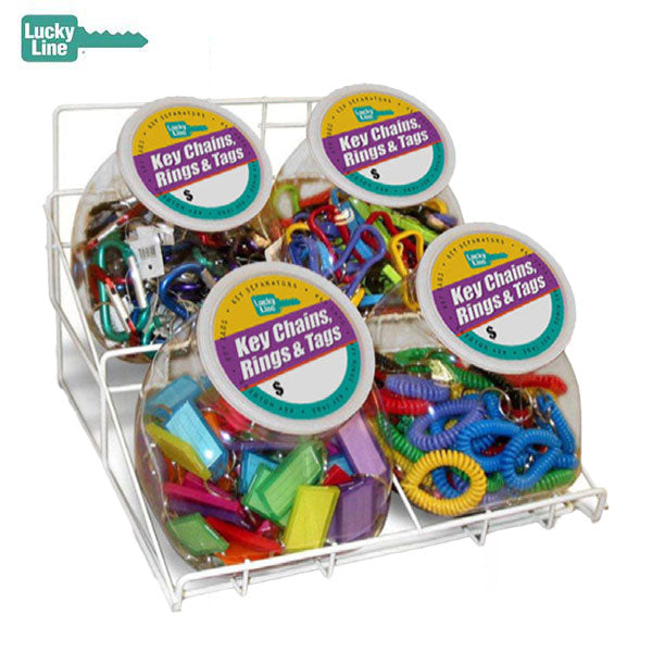 LuckyLine - 34466 - Medium Jar Counter Display - Holds 4 Bulk Jars