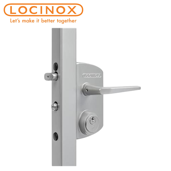 Locinox - LUKY3030J5LZILVGMAM - Mortise - Cylinder Gate Lock - USA - Schlage "C" Keyway - 5 Pin - UHS Hardware