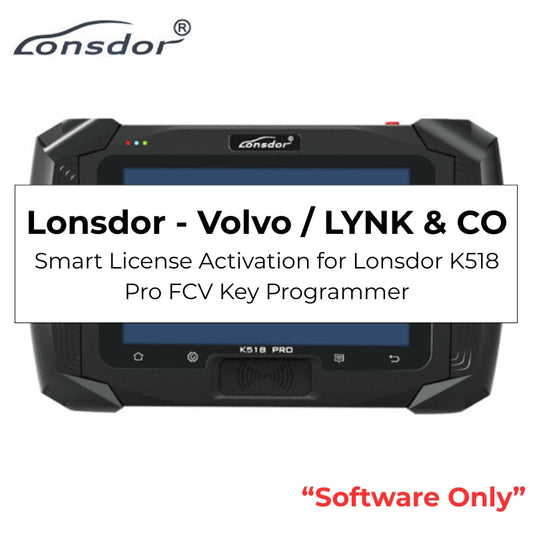 Lonsdor - Volvo / LYNK & CO - Smart License Activation for Lonsdor K518 Pro FCV Key Programmer