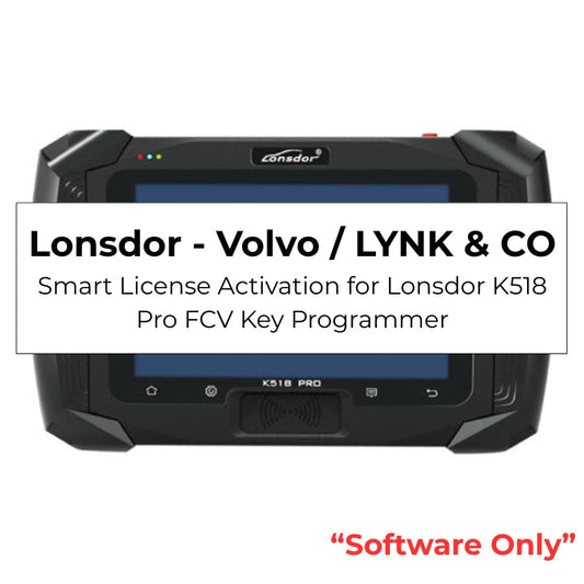 Lonsdor - Volvo / LYNK & CO - Smart License Activation for Lonsdor K518 Pro FCV Key Programmer