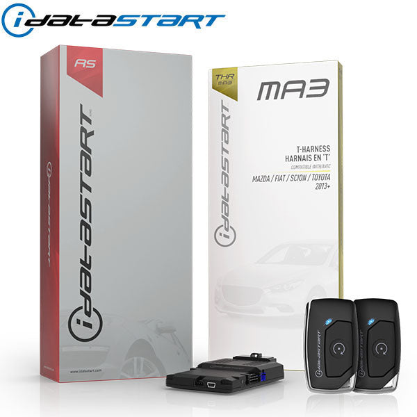 Firstech - iDatastart - Mazda / Toyota / Fiat / Scion - HC1111A / HC2312AC - 1 Button Remote - Optional 1-Way / 2-Way - Keyless Remote Start System Kit - Up to 3000ft - MA3 T-Harness - UHS Hardware