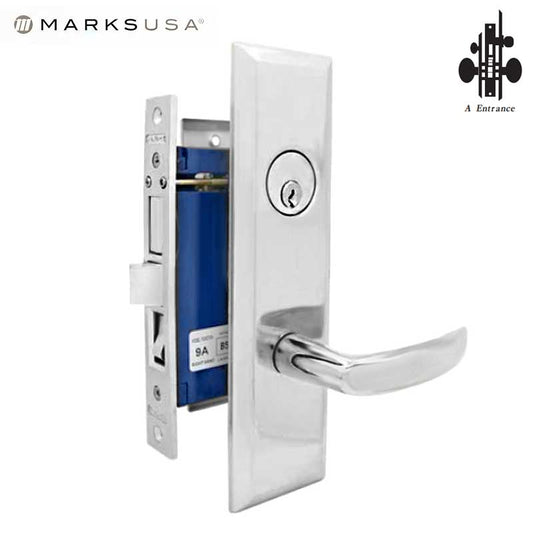 Marks USA - 9NY96A-26D  - New York Mortise Lever Lock - U26D - 1-1/4" X 8"- Entrance - RH - UHS Hardware