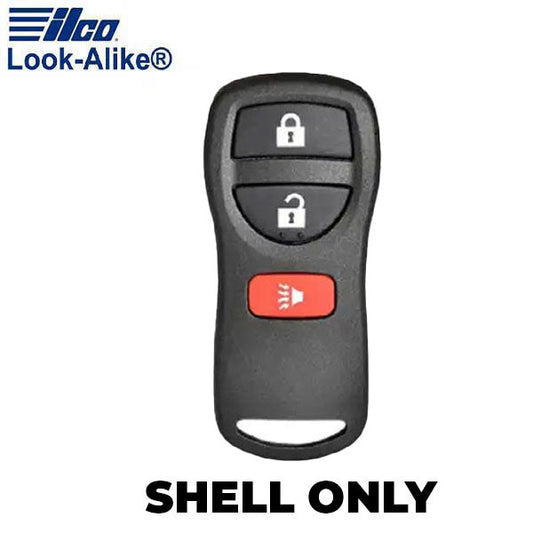 Ilco - 2003-2012 Nissan - NIS-RKE3B1 - 3-Button Keyless Entry Remote SHELL (AFTERMARKET)