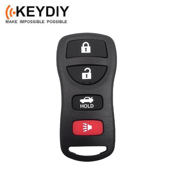 KEYDIY - Nissan Style - 4-Button Universal Keyless Entry Remote - Black  (KD-B36-4) - UHS Hardware