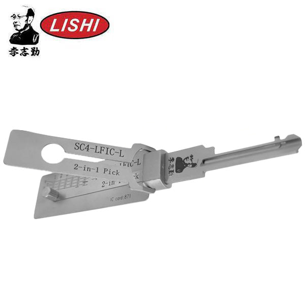 ORIGINAL LISHI - SC4 / 6-Pin / Schlage Keyway Tool / 2-in-1 Pick & Decoder / Large Format Interchangeable Core / Left Hand / AG