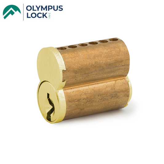 Olympus - 206 - Small Format Interchangeable Cores - Satin Brass - Optional Keyway - Optional Keying - UHS Hardware