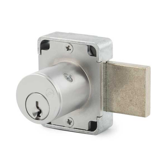 Olympus - 500DR - Cabinet Door Deadbolt Lock - CCL R1 - Optional Cylinder Length - Standard Length Bolt - Satin Chrome - Optional Keying - Grade 1 - UHS Hardware