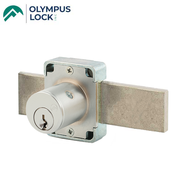 Olympus - 500DR - Cabinet Door Deadbolt Lock - CCL R1 - Optional Cylinder Length - Long Bolt - Satin Chrome - Optional Keying - Grade 1 - UHS Hardware