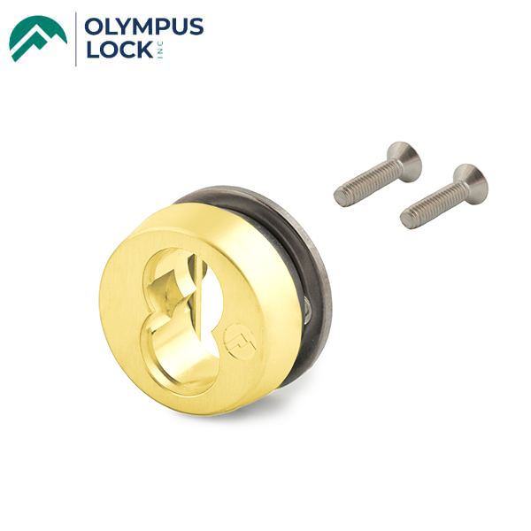 Olympus - 723S - SFIC Sliding Door Cylinder Housing - Polished Brass - UHS Hardware
