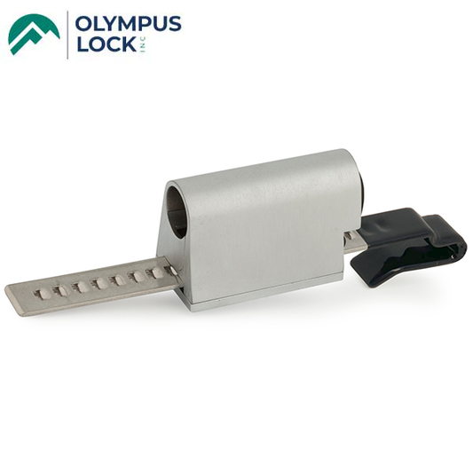 Olympus - 829LC - LC Series: Schlage C Keyway Showcase/Ratchet Lock - Sliding Door Lock - Satin Chrome - UHS Hardware