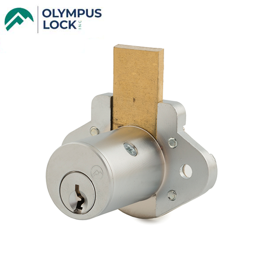 Olympus - N078 - N Series Deadbolt Door & Drawer Cabinet/Furniture Locks - Long Bolt - Optional Cylinder Length - Satin Chrome - Optional Keying - Optional Handing - UHS Hardware
