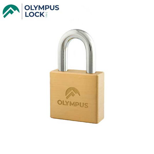 Olympus - PN50 - N Series Brass Padlock - 1" Long Shackle - Satin Brass - Optional Keying - UHS Hardware