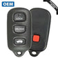 2002-2006 Toyota Camry Solara / 4-Button Keyless Entry Remote / PN: 89742-AA030 / GQ43VT14T (OEM Recase)