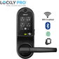 Lockly  Guard VISION LATCH 698L - Doorbell Video Camera Smart Lock - Latch Lever Set - Fingerprint Reader - Wi-Fi-Bluetooth App Controlled - Optional Finish
