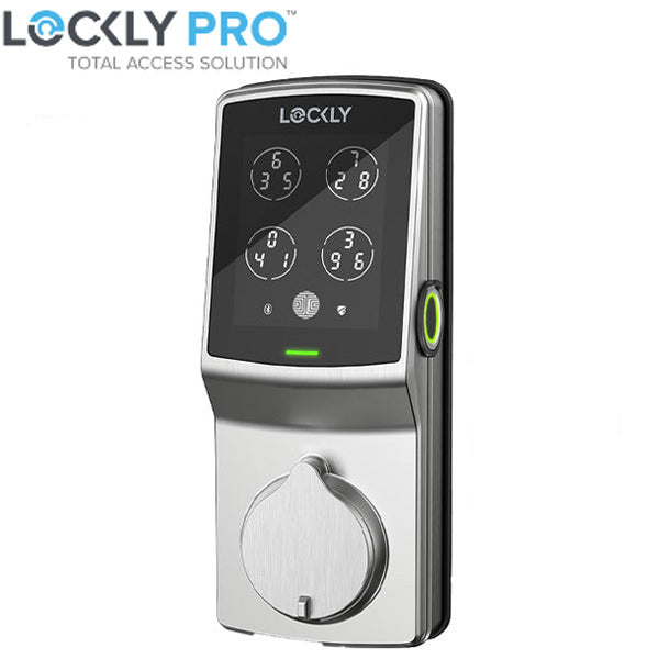 Lockly Guard - DEADBOLT 728FZ -  Fingerprint Z-Wave Smart Lock - Keypad - Biometric Fingerprint-Bluetooth  App Controlled - Satin Nickel