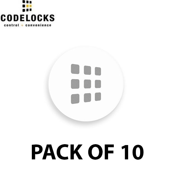 CodeLocks - 1" RFID Smart Stickers - MIFARE - 13.56MHz (Pack of 10) - UHS Hardware