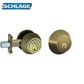 Schlage - JD60 - Single Cylinder Deadbolt Lock - 5-Pin - C-Keyway - Antique Brass - Grade 3