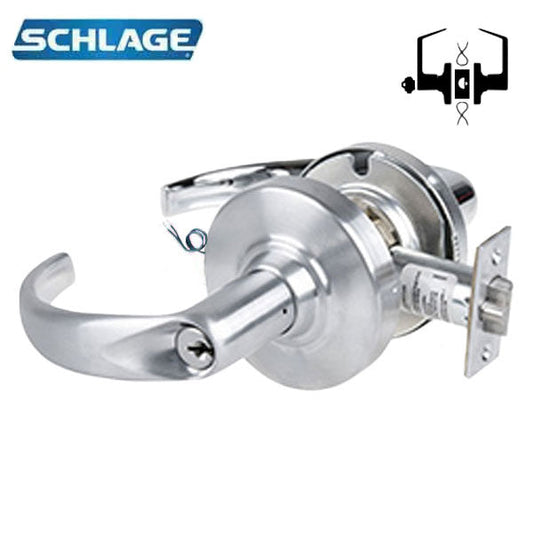 Schlage - ND80PDEL-SPA - Electrified Cylindrical Lock - Storeroom - Fail Safe - Sparta Lever - Non-Handed - Satin Chrome - Grade 1