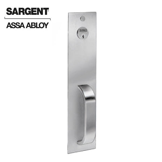Sargent - 814-PTB - Exit Device Trim - For 80/90 Series Exit Devices - Less Cylinder - Nightlatch - PTB Design - Non Handed - 32D - Stainless Steel