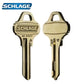 SCHLAGE SCH-35-009-C123 key blank with embossed design and C123 keyway