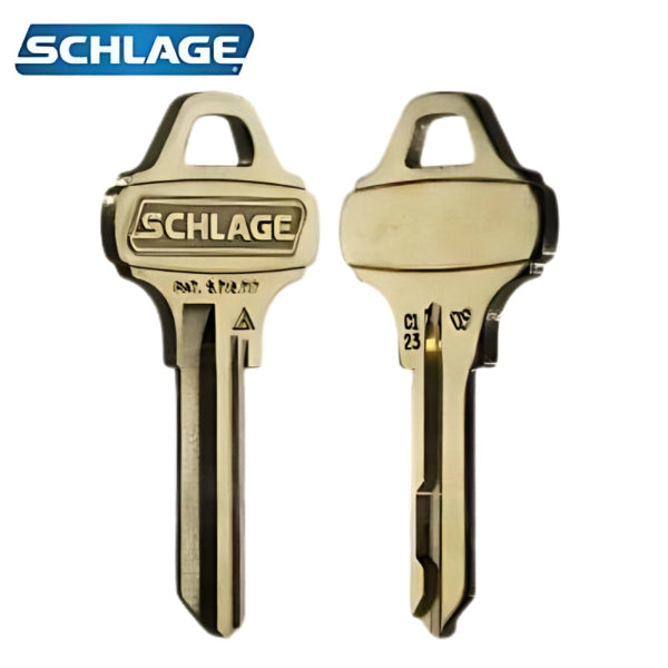 SCHLAGE SCH-35-009-C123 key blank with embossed design and C123 keyway