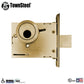 TownSteel - DBM17 - Commercial Mortise Deadbolt - Single Cylinder - IC Core (SFIC) - Right Handed - 2-3/4 " Backset - Polished Brass -  Grade 1 - UHS Hardware