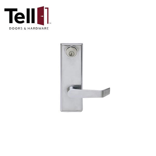 TELL - CTL 875 - Escutcheon Panic Trim - Passage Function - Satin Chrome - Grade 1