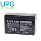 Universal Power Group - UB1280 - 12V Battery Backup 8.0 AH - UHS Hardware