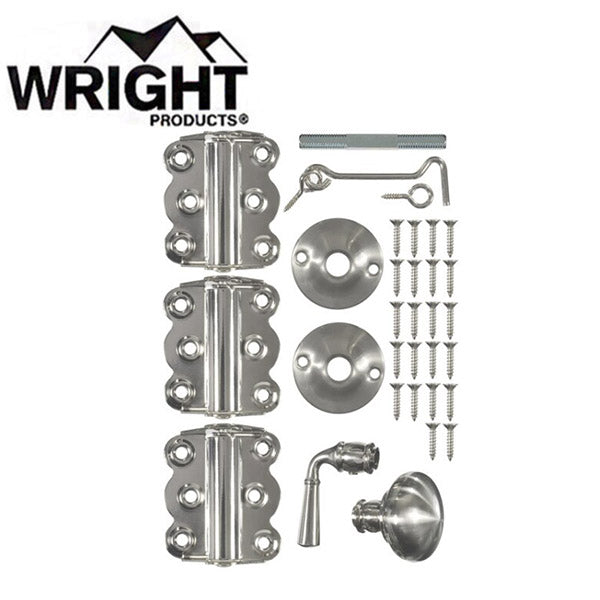 Wright - V321WH - Vinyl Screen Door Kit - 1/2"-1-3/4" Doors - Wood / Screen Doors - Optional Finish - UHS Hardware
