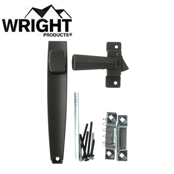 Wright - V333 - Push Button Latch For Screen and Storm Doors - Optional Finish - UHS Hardware