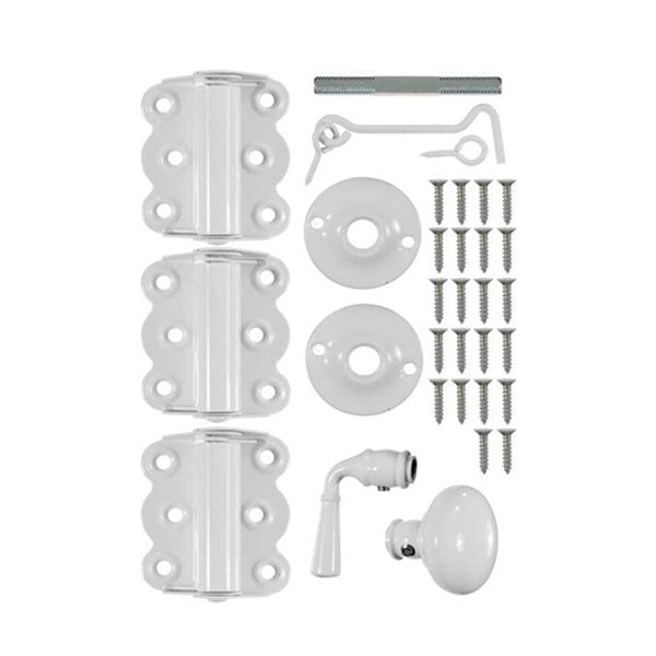 Wright - V321WH - Vinyl Screen Door Kit - 1/2"-1-3/4" Doors - Wood / Screen Doors - White - UHS Hardware