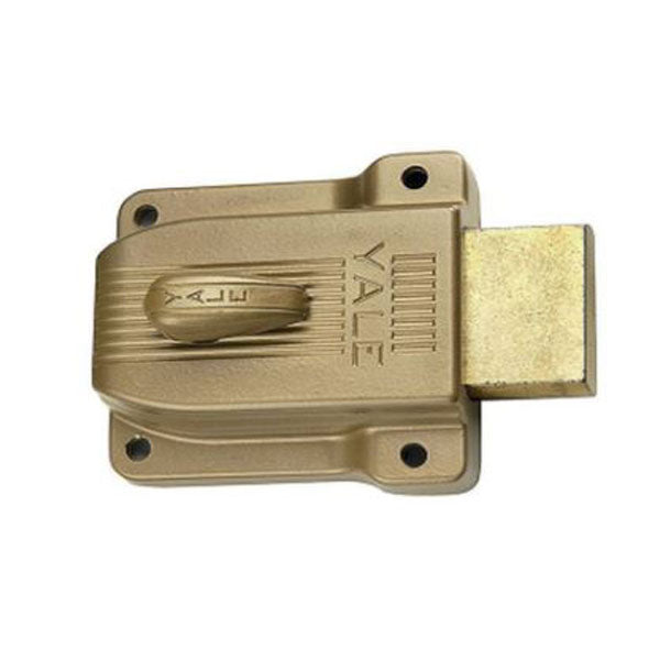YALE - 112 - Heavy Duty Latchbolt Lock - Deadbolt - 5 Pin - Sprayed Brass - UHS Hardware