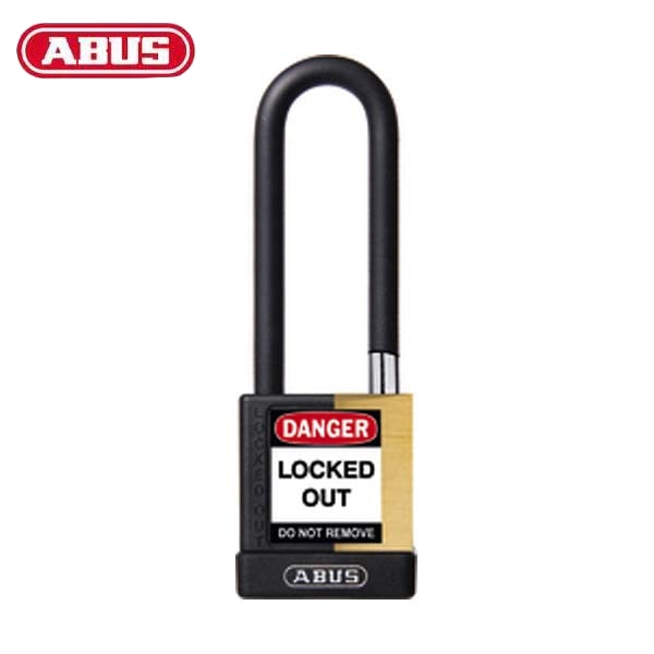 Abus - 20077 Plastic-Covered Aluminum Core Padlock 74M/40 3 Shackle Optional Keying Finish Number Of