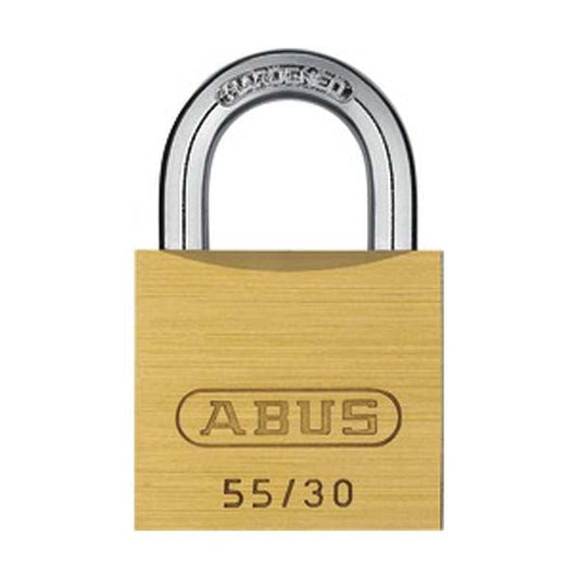 Abus - 55076 Padlock Brass 55/30 Optional Keying Locks & Cylinders