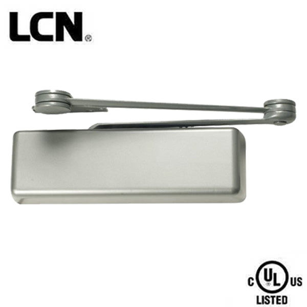 LCN - 4111EDA - Hydraulic Door Closer - Optional Handing - Back Check Function - PA Bracket - Adjustable Size 1-6 - Plastic Cover - Aluminum - Fire Rated - Grade 1 - UHS Hardware