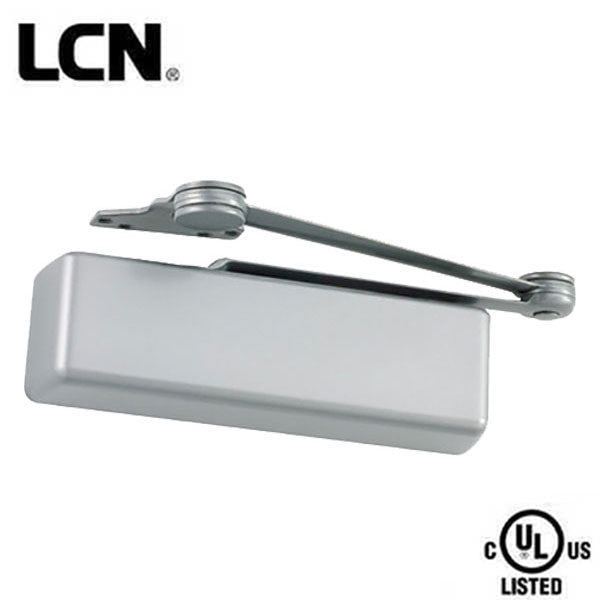 LCN - 4111SHCUSH - Hydraulic Door Closer - Optional Handing - Back Check Function - PA Bracket - Adjustable Size 1-6 - Metal Cover - Aluminum - Fire Rated - Grade 1 - UHS Hardware