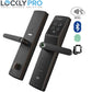 Lockly - PGD829AFVB- Secure Lux - Mortise Smart Lock - Fingerprint Reader - RFID Card - Bluetooth - Venetian Bronze - UHS Hardware