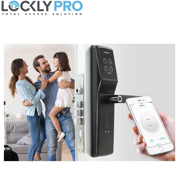 Lockly - PGD829AFVB- Secure Lux - Mortise Smart Lock - Fingerprint Reader - RFID Card - Bluetooth - Venetian Bronze - UHS Hardware