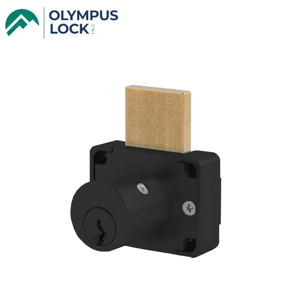 Olympus - 200DW - Drawer Deadbolt Lock - D4291 4-pin - Optional Cylinder Length - Standard Length Bolt - Matte Black - Optional Keying - Grade 1 - UHS Hardware